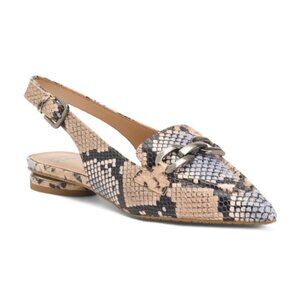 DONALD PLINER Leather Williams Slingback Loafers